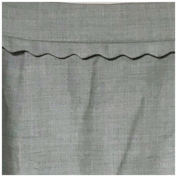 J. Crew scallop trim skirt wool gray Size 4 - Picture 3 of 6